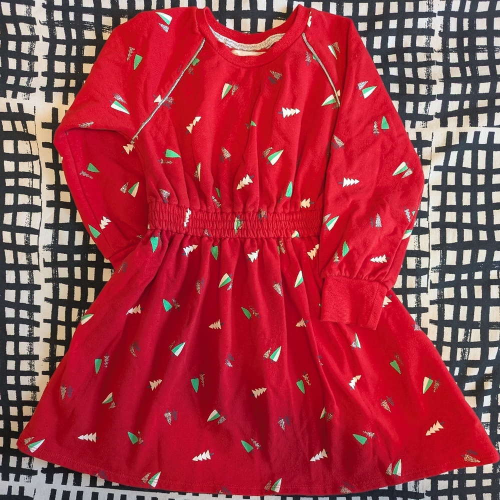 Tucker + Tate Red Long-Sleeve Tree Print Dress